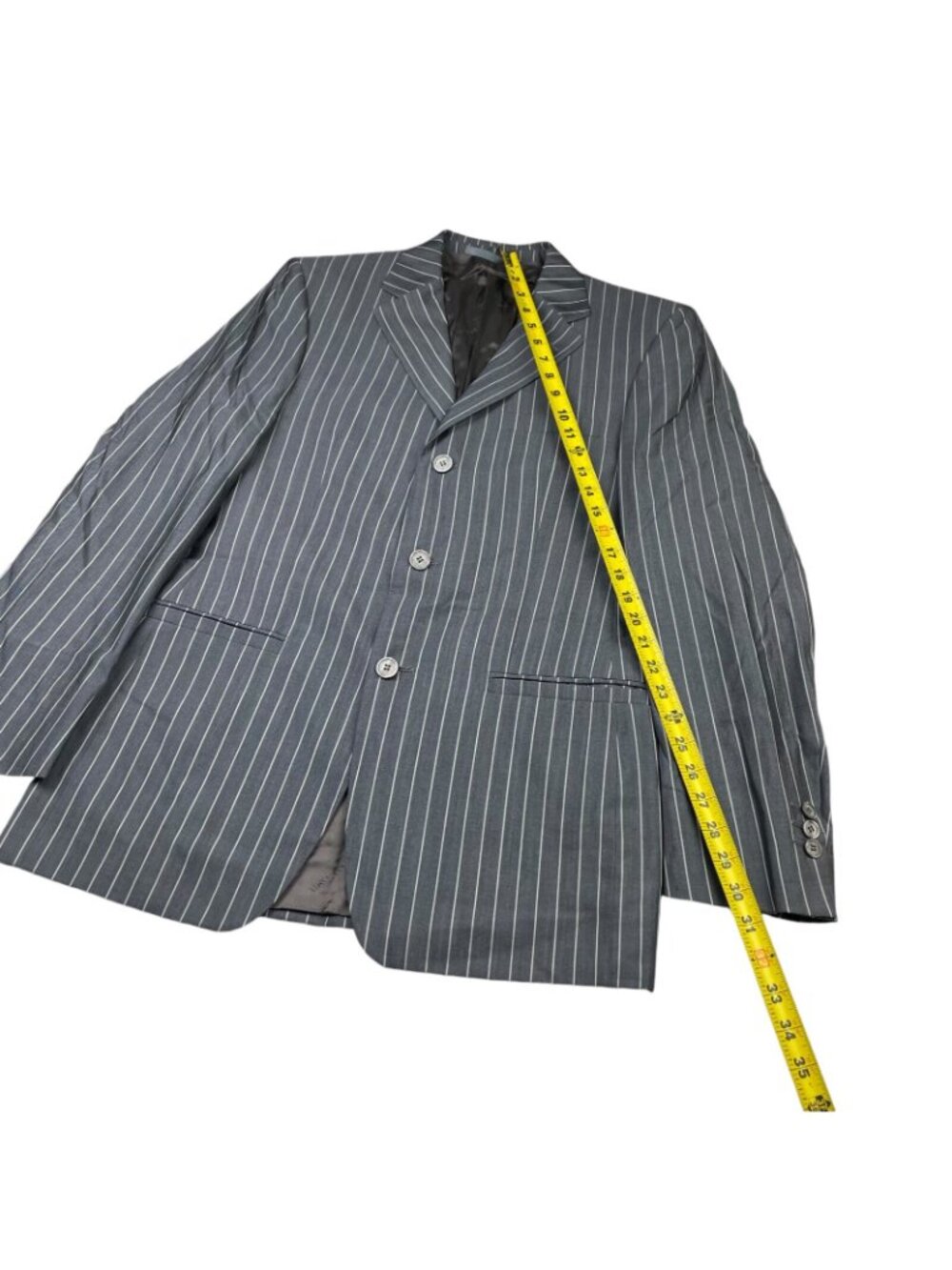 Gianni Versace Men’s Wool/Silk Gangster Mobster Stripe Suit• Italy • 36R | 30x34 - Picture 7 of 16